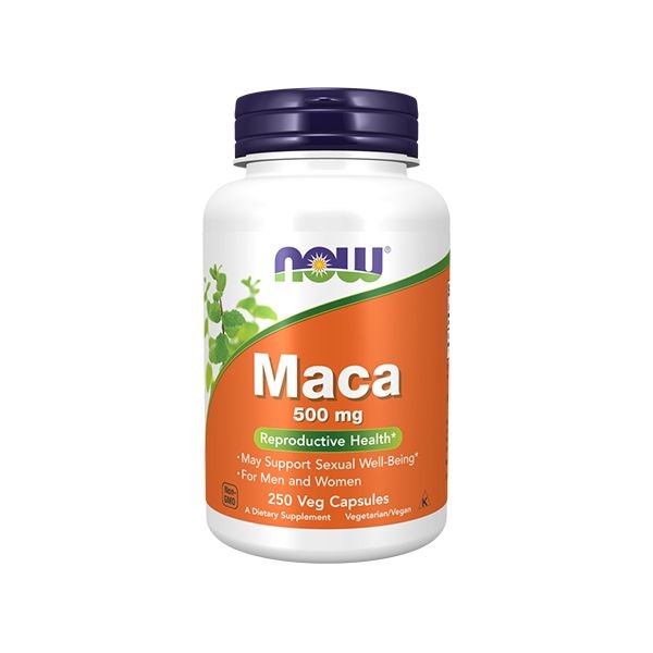 男性と女性のための生理学的サポート Now マカ 500mg リプロダクティブ ヘルス