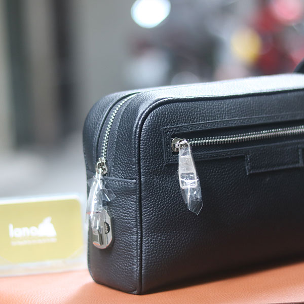 Lano CLTK09 上質ハンドメイドレザー 手持ちクラッチバッグ 1ファスナー付き