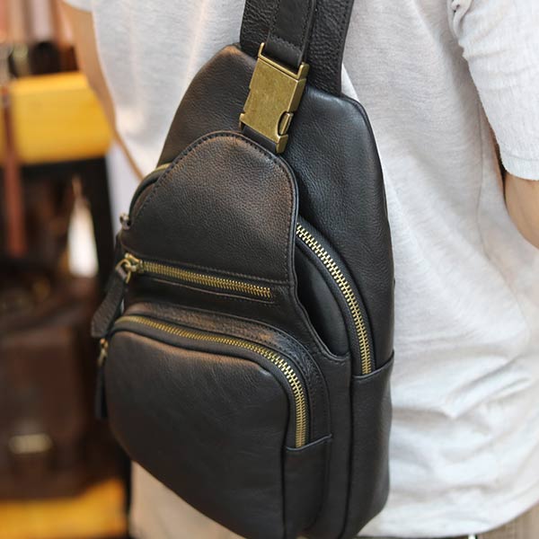 TDL58 輸入牛革 高級ファッション メンズ レザー チェストバッグ